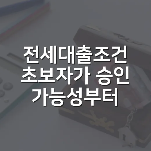 전세대출조건 초보자가 승인 가능성부터 확인하는 방법 - 요약