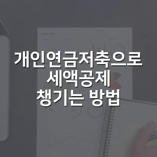 개인연금저축으로 세액공제 챙기는 방법, 얼마 넣어야 유리할까 - 요약