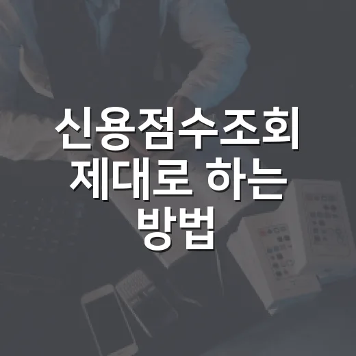 신용점수조회 제대로 하는 방법, 점수 안 깎이고 확인하려면 이렇게 - 요약