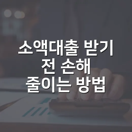 소액대출 받기 전 손해 줄이는 방법, 급할수록 이렇게 확인하세요 - 요약