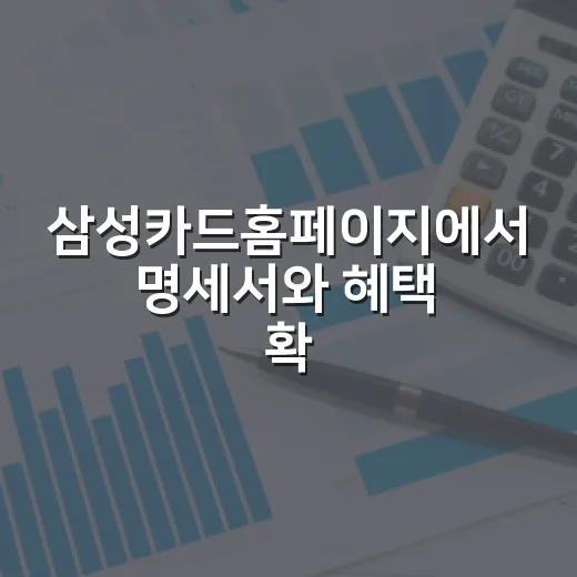 삼성카드홈페이지에서 명세서와 혜택 확인하는 방법 - 요약