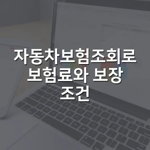 자동차보험조회로 보험료와 보장 조건 비교하는 방법 - 요약