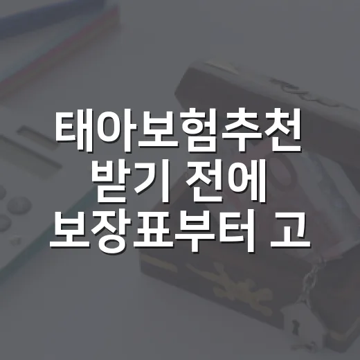 태아보험추천 받기 전에 보장표부터 고르는 방법 - 요약