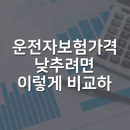 운전자보험가격 낮추려면 이렇게 비교하면 됩니다 - 요약