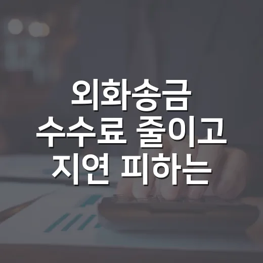 외화송금 수수료 줄이고 지연 피하는 방법 - 요약