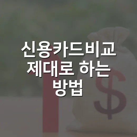 신용카드비교 제대로 하는 방법, 연회비보다 먼저 봐야 할 5가지 - 요약