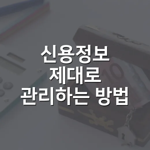 신용정보 제대로 관리하는 방법, 대출 전 이렇게 확인하면 됩니다 - 요약