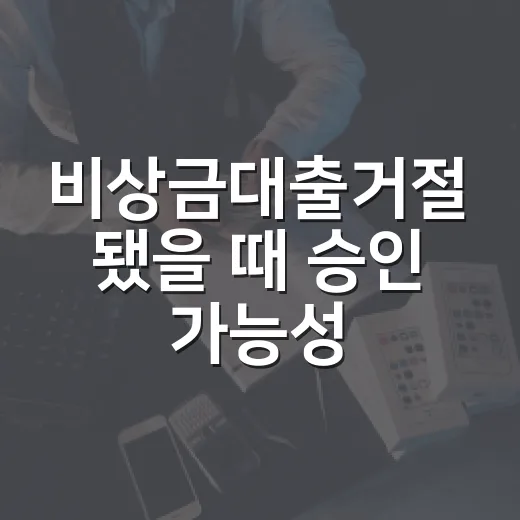 비상금대출거절 됐을 때 승인 가능성 다시 높이는 방법 - 요약