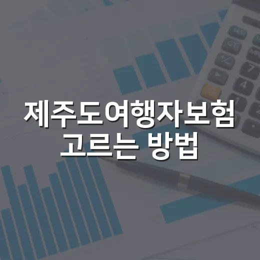 제주도여행자보험 고르는 방법, 항공권보다 먼저 확인할 것들 - 요약