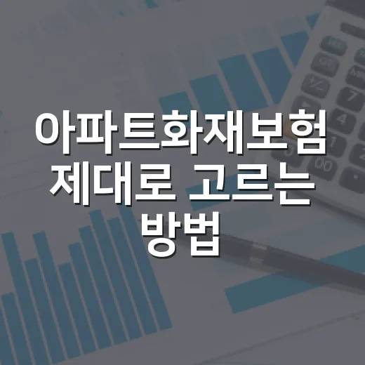 아파트화재보험 제대로 고르는 방법, 관리비 속 보험부터 개인 보장까지