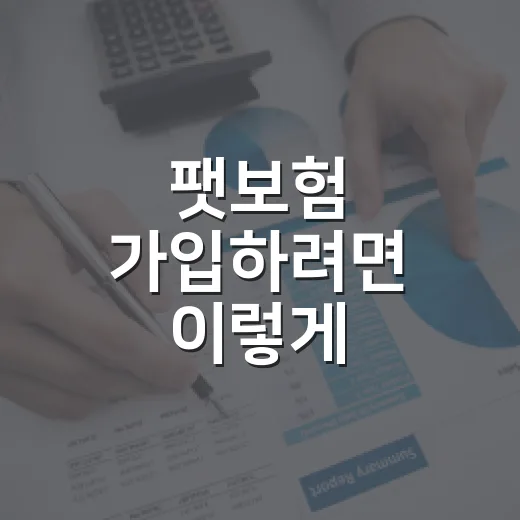 팻보험 가입하려면 이렇게 비교하면 됩니다
