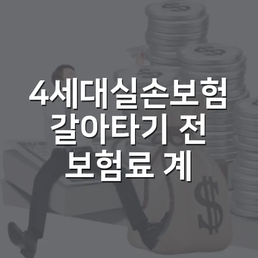 4세대실손보험 갈아타기 전 보험료 계산하는 방법 - 요약