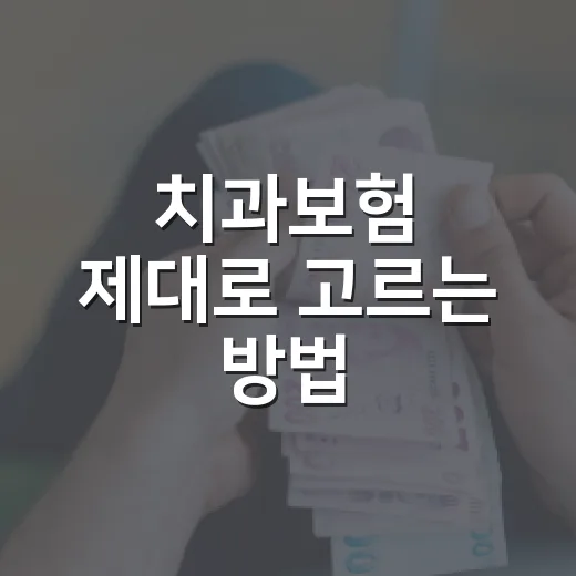 치과보험 제대로 고르는 방법, 임플란트보다 먼저 봐야 할 조건 - 요약