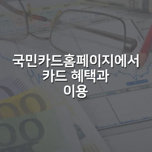 국민카드홈페이지에서 카드 혜택과 이용내역 확인하는 방법