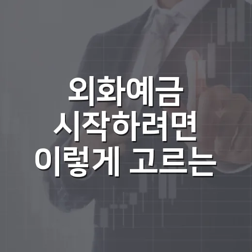 외화예금 시작하려면 이렇게 고르는 방법 - 요약