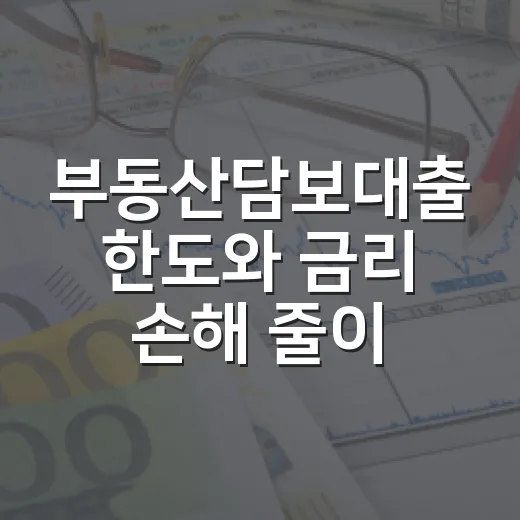 부동산담보대출 한도와 금리 손해 줄이는 방법 - 요약