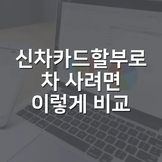 신차카드할부로 차 사려면 이렇게 비교하면 됩니다 - 요약