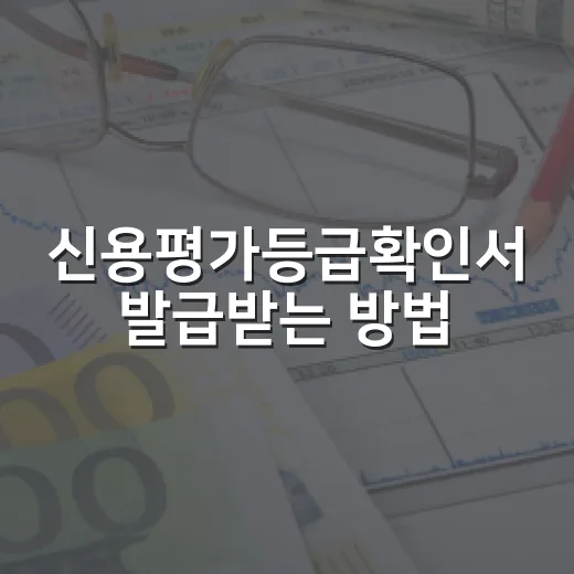 신용평가등급확인서 발급받는 방법, 입찰 전에 막히지 않으려면 이렇게 - 요약