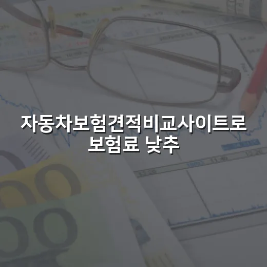 자동차보험견적비교사이트로 보험료 낮추는 방법, 초보자는 이렇게 비교하면 됩니다 - 요약