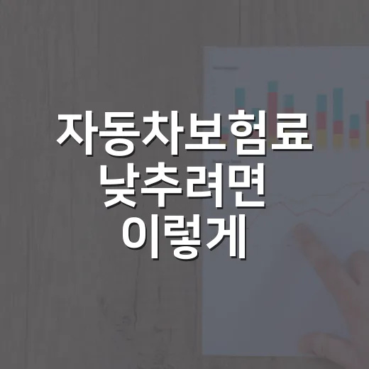 자동차보험료 낮추려면 이렇게 비교하고 가입하는 방법 - 요약