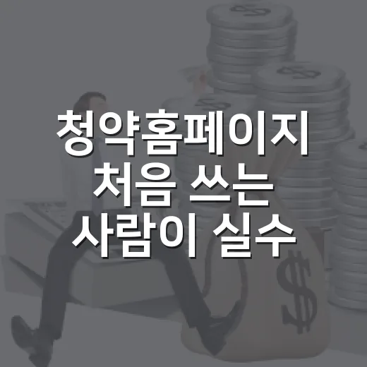 청약홈페이지 처음 쓰는 사람이 실수 없이 청약하는 방법 - 요약