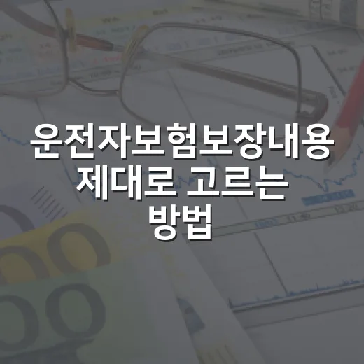 운전자보험보장내용 제대로 고르는 방법, 초보자도 헷갈리지 않게 - 요약