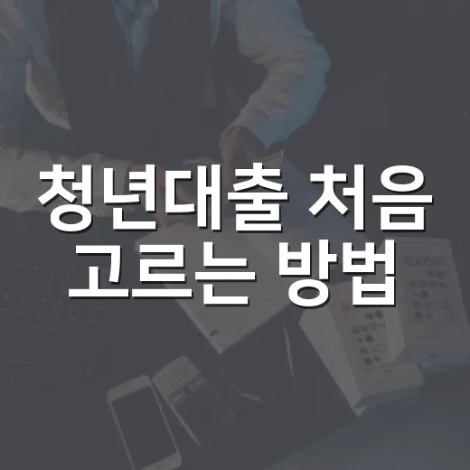 청년대출 처음 고르는 방법, 전세자금부터 생활비까지 이렇게 비교하기 - 요약
