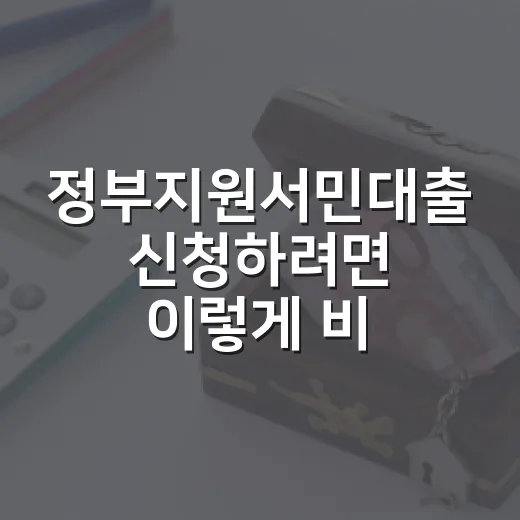 정부지원서민대출 신청하려면 이렇게 비교하면 됩니다 - 요약