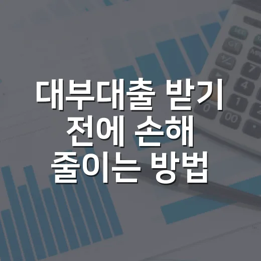 대부대출 받기 전에 손해 줄이는 방법 - 요약