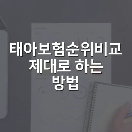 태아보험순위비교 제대로 하는 방법: 초보 부모가 먼저 보는 기준 - 요약