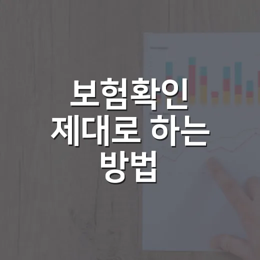보험확인 제대로 하는 방법: 가입 내역부터 숨은 보험금까지 한 번에 보는 법 - 요약