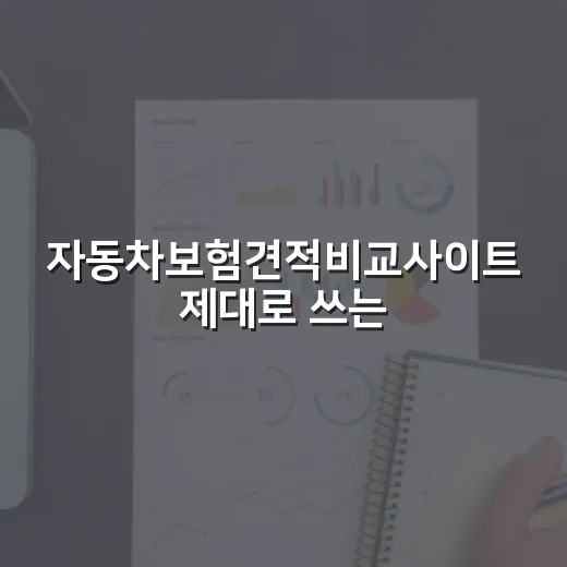 자동차보험견적비교사이트 제대로 쓰는 방법: 갱신 전에 보험료 낮추려면 이렇게 - 요약