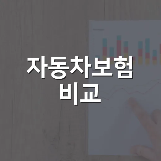 자동차보험 비교: 나에게 맞는 보험 찾는 방법 - 요약
