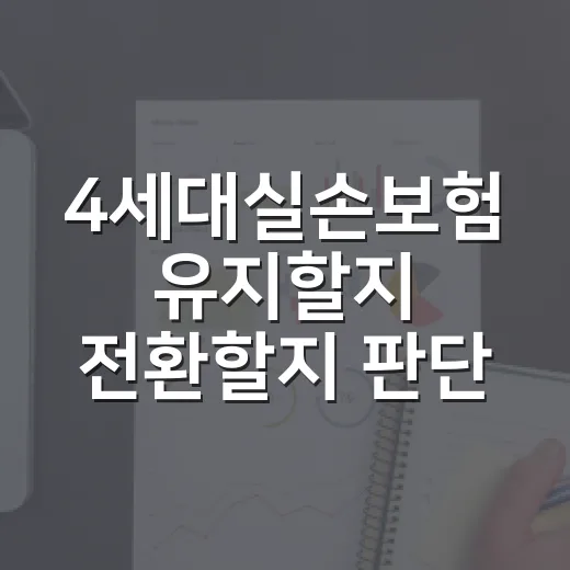 4세대실손보험 유지할지 전환할지 판단하는 방법 - 요약