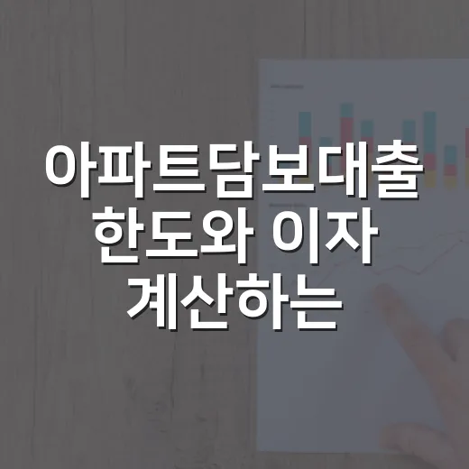 아파트담보대출 한도와 이자 계산하는 방법 - 요약