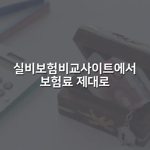 실비보험비교사이트에서 보험료 제대로 고르는 방법 - 요약