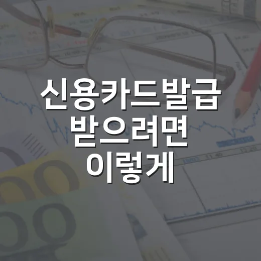 신용카드발급 받으려면 이렇게 준비하는 방법 - 요약