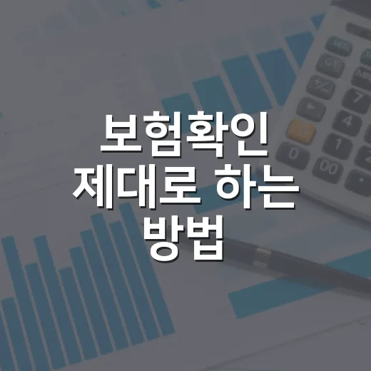 보험확인 제대로 하는 방법, 가입 내역부터 숨은 보험금까지 보는 순서 - 요약