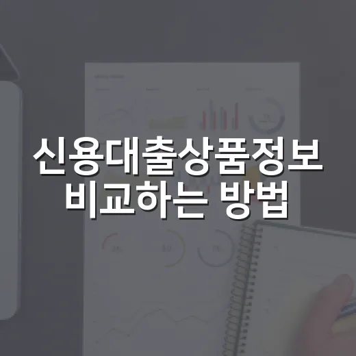 신용대출상품정보 비교하는 방법, 금리보다 먼저 봐야 할 것들 - 요약