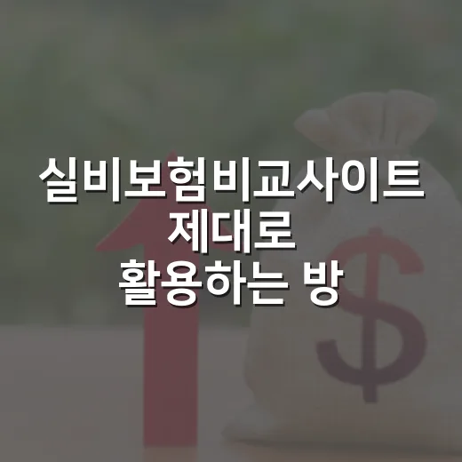 실비보험비교사이트 제대로 활용하는 방법: 보험료보다 먼저 봐야 할 기준 - 요약
