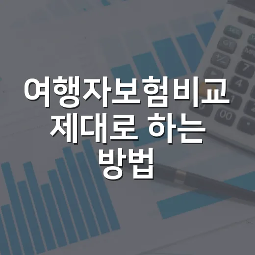 여행자보험비교 제대로 하는 방법, 보험료보다 먼저 봐야 할 기준 - 요약
