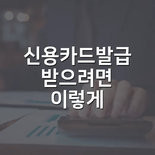 신용카드발급 받으려면 이렇게 준비하면 됩니다 - 요약