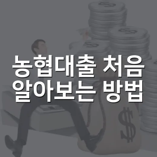 농협대출 처음 알아보는 방법, 은행과 지역농축협 차이부터 금리 비교까지 - 요약