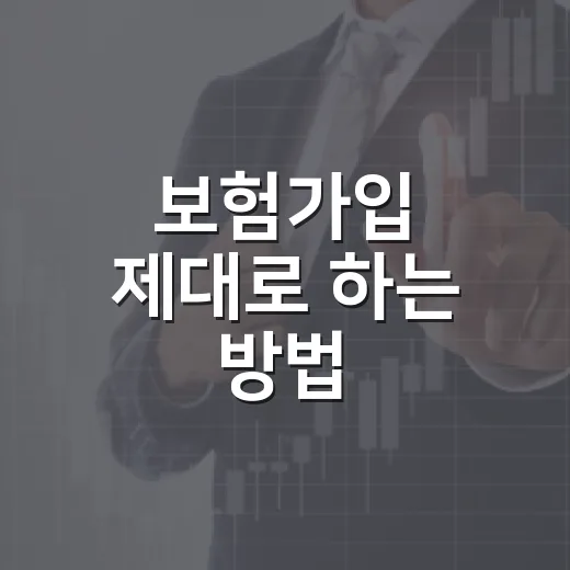 보험가입 제대로 하는 방법, 초보자가 놓치기 쉬운 순서부터 따져보기 - 요약