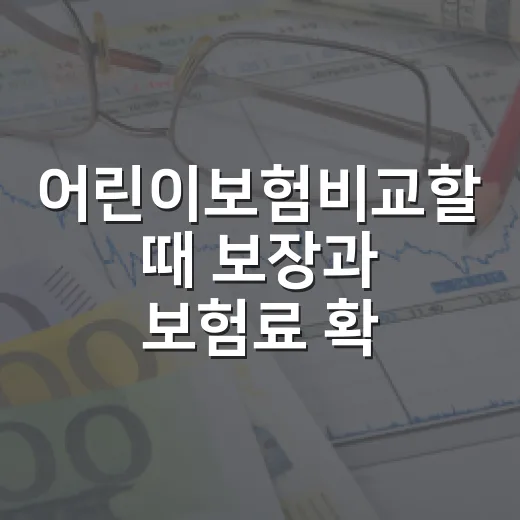 어린이보험비교할 때 보장과 보험료 확인하는 방법 - 요약