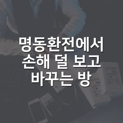 명동환전에서 손해 덜 보고 바꾸는 방법 - 요약