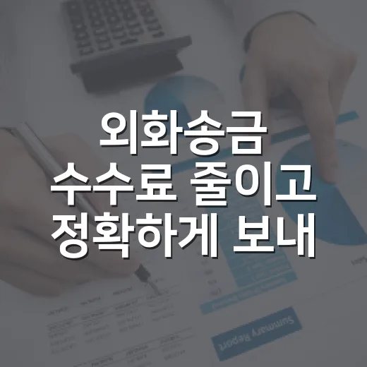 외화송금 수수료 줄이고 정확하게 보내는 방법 - 요약