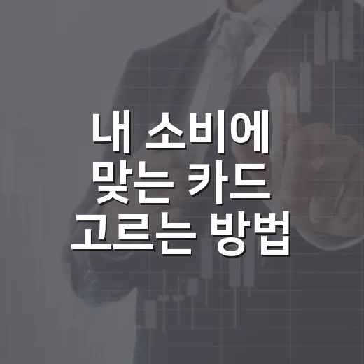 내 소비에 맞는 카드 고르는 방법 - 요약