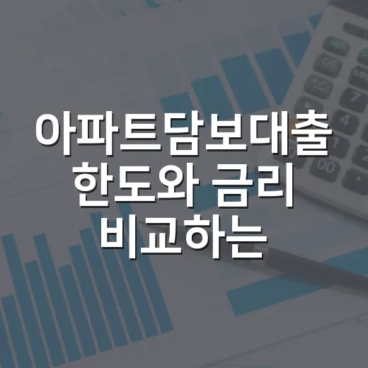 아파트담보대출 한도와 금리 비교하는 방법 - 요약
