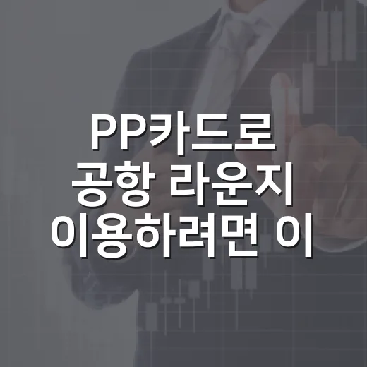 PP카드로 공항 라운지 이용하려면 이렇게 확인하세요 - 요약